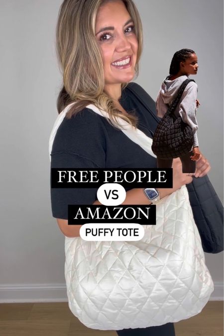 Free people Amazon find! Free people puffy tote look for less! 

#LTKunder50 #LTKFind #LTKitbag