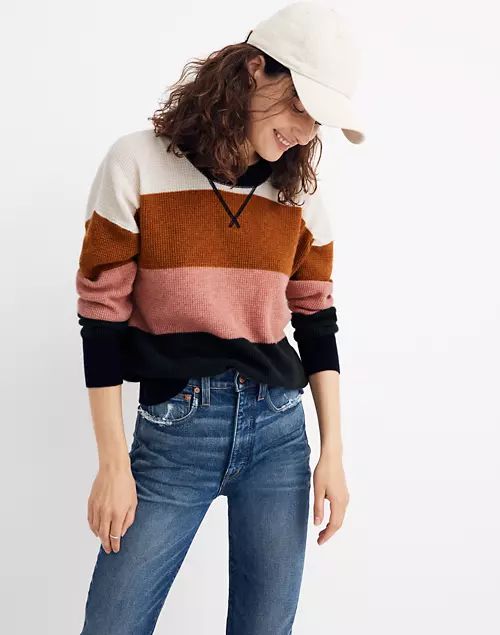 Cashmere Sweatshirt in Vernon Stripe | Madewell