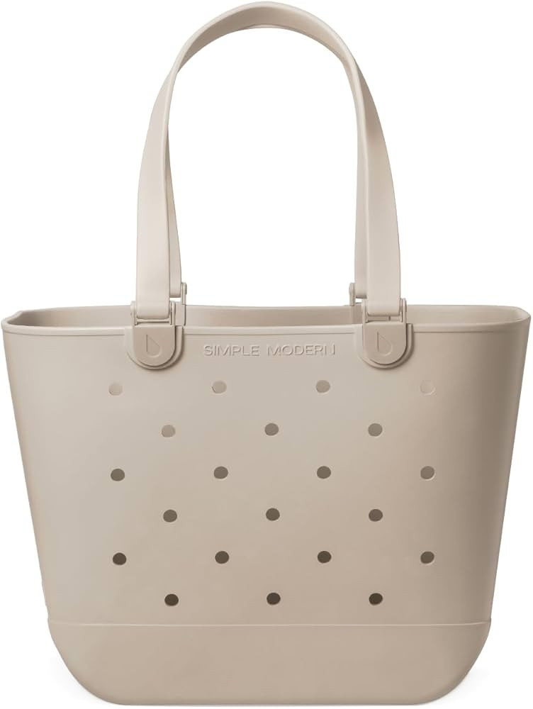 Simple Modern Beach Bag Rubber Tote | Waterproof Large Tote Bag with Zipper Pocket for Beach, Poo... | Amazon (US)