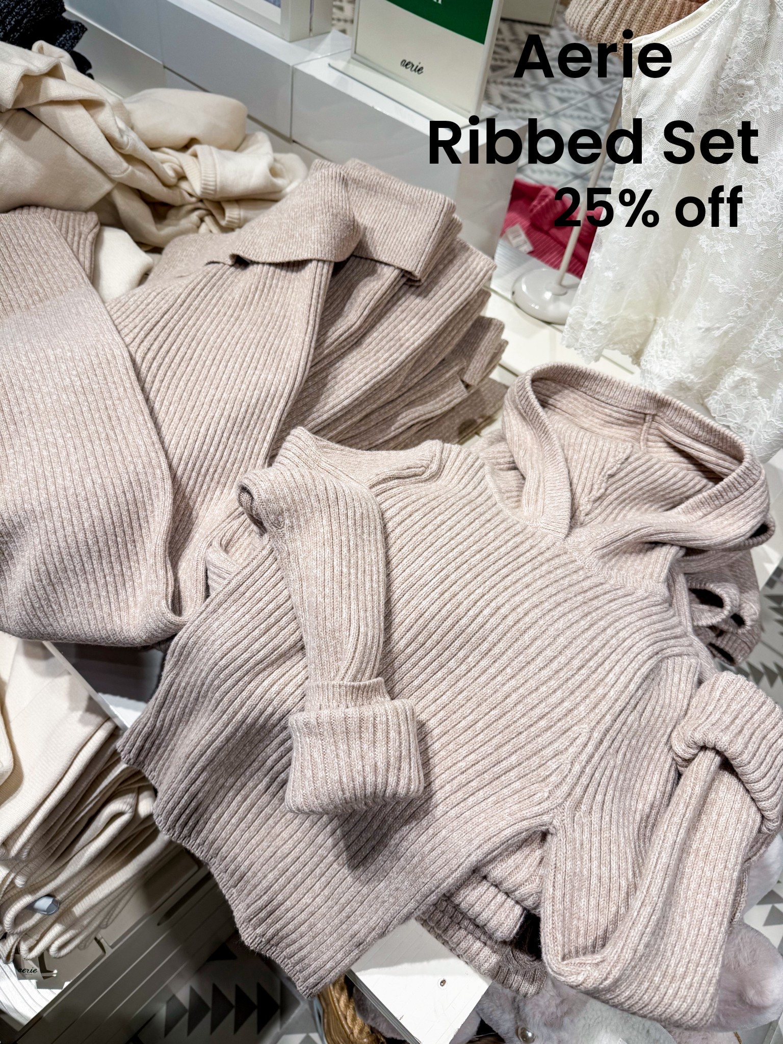 Aerie ribbed set. So soft 

#LTKFindsUnder50 #LTKFindsUnder100 #LTKSaleAlert