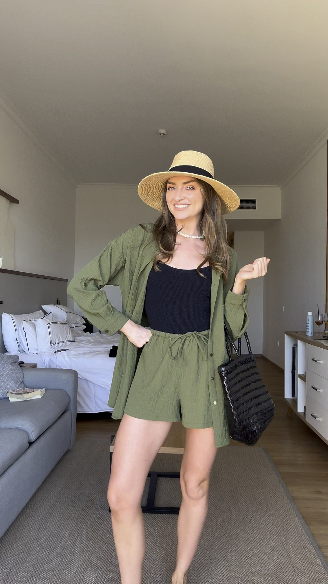 Holiday daytime look, number two

Wearing a small in the New Look green shirt and a small in the matching shorts
(I’ve linked a similar set as I bought mine in Feb so sizes are limited) 

Hunza G black swimsuit 

& other stories straw hat and necklace 

Birkenstock Eva Arizona sandals

Dragon diffusion large triple jump black bag


Holiday outfit, summer outfit, beach outfit, beach co-ord, straw hat, summer look, poolside outfit 

#LTKsummer #LTKuk #LTKeurope