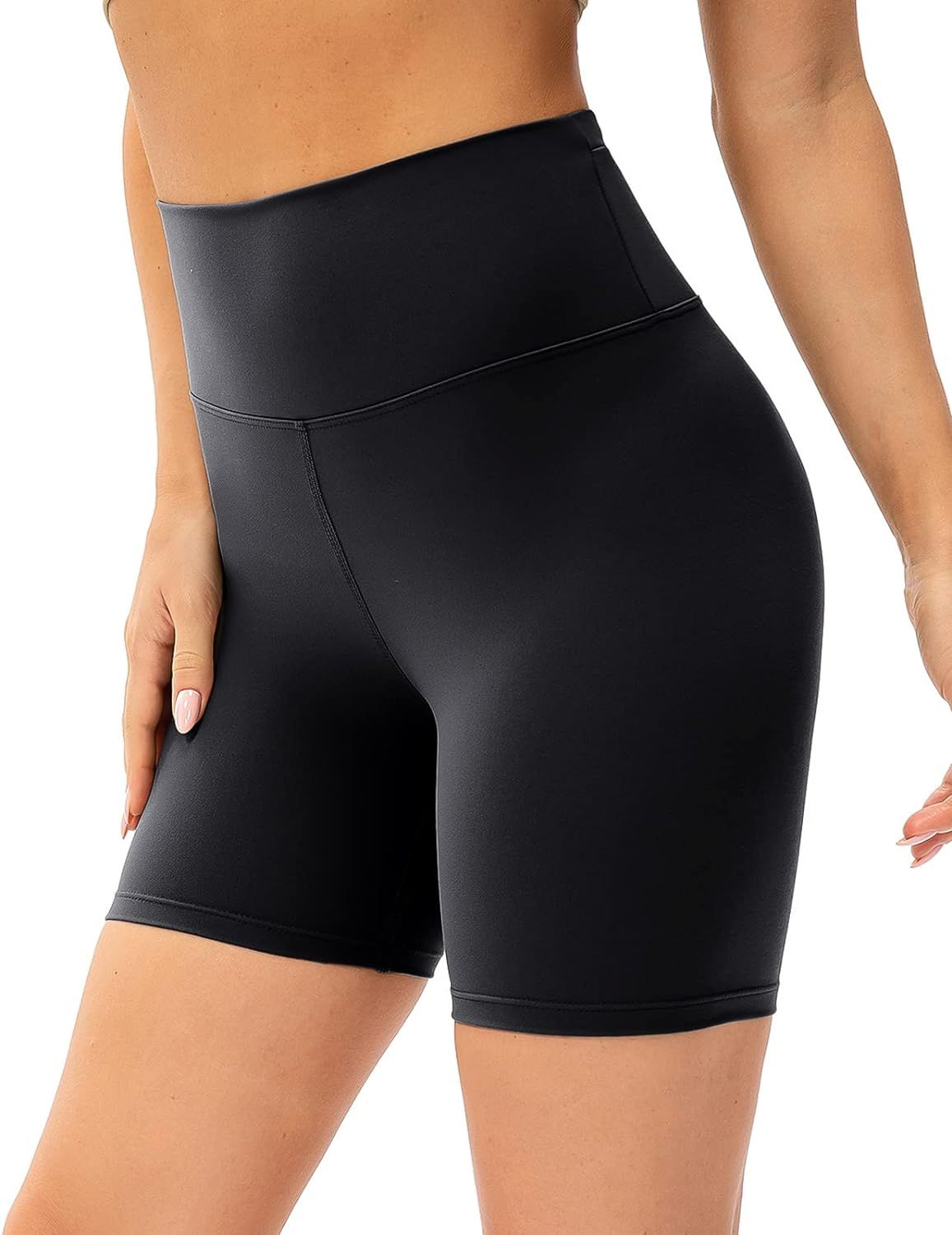 Lavento Women's Naked Feeling Biker Shorts - High Waisted Ultra Soft Workout Yoga Shorts - 5" / 6... | Amazon (US)