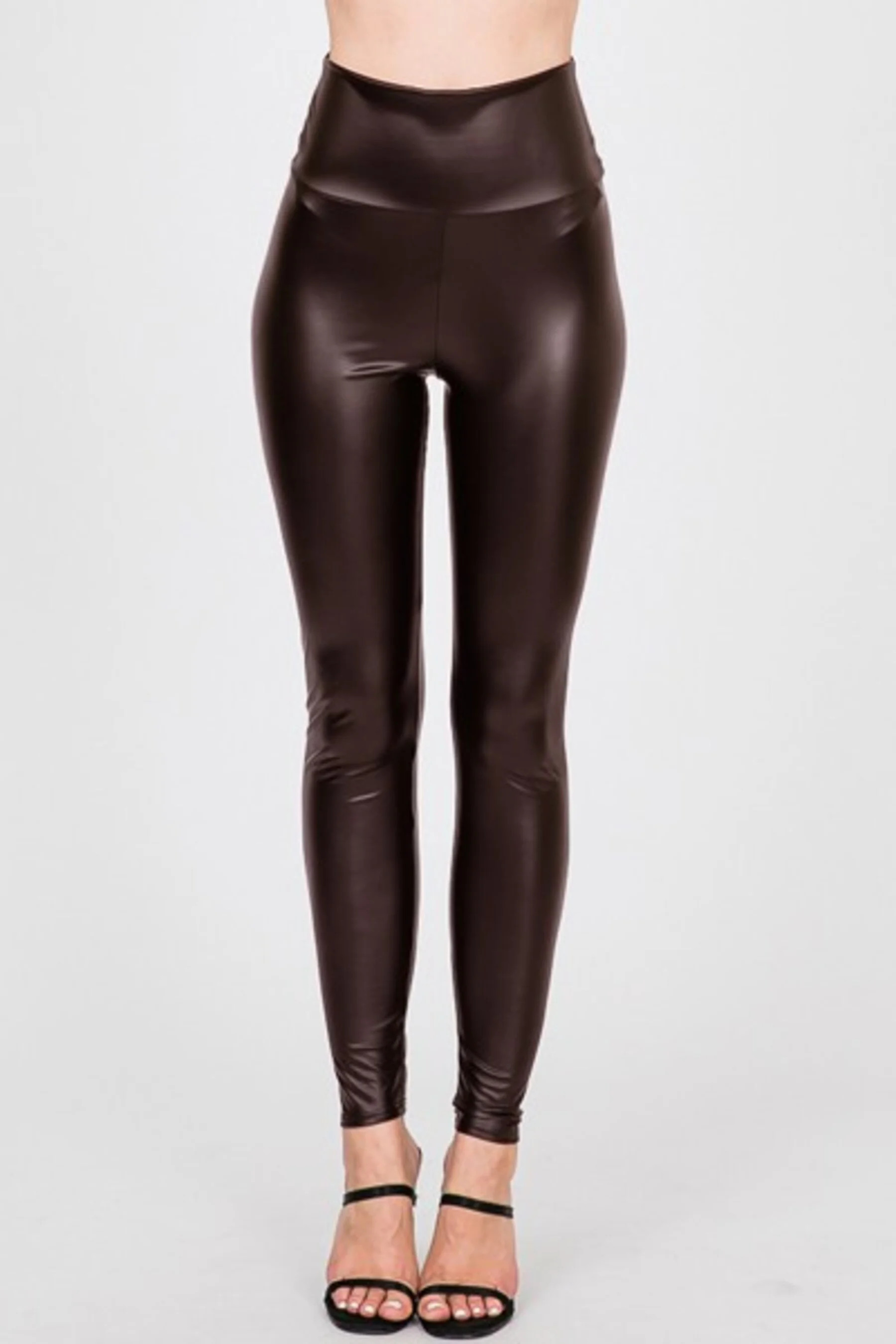 Women's Casual High Waist Faux PU Leather Leggings | Walmart (US)