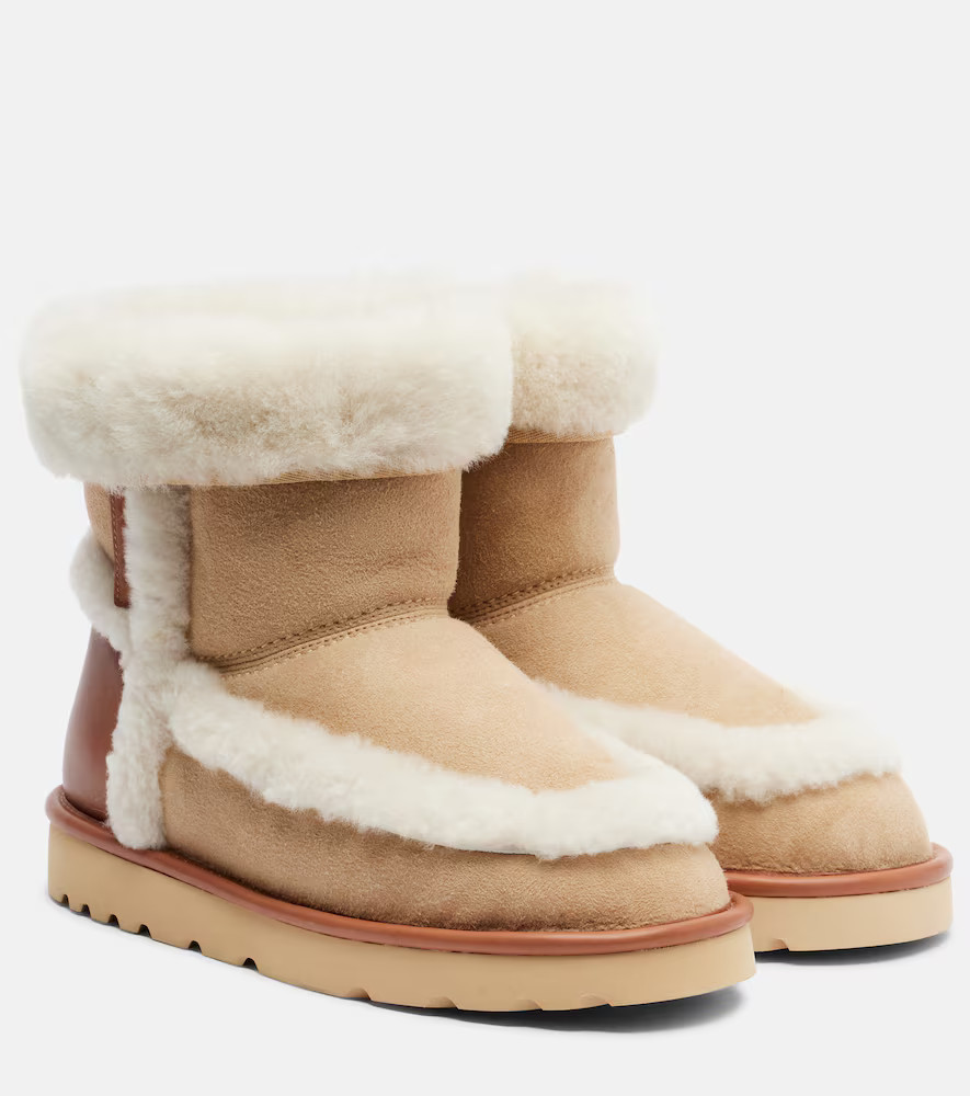 ChloÃ© Dolcie shearling-trimmed ankle boots | Mytheresa (US/CA)