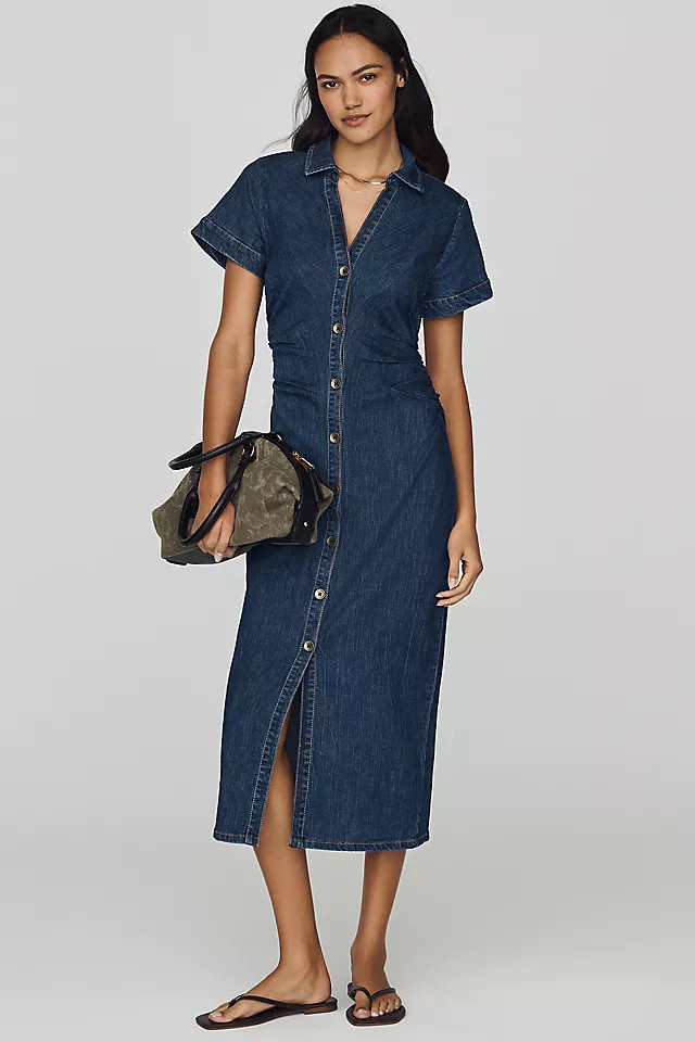 Greer Denim Midi Shirtdress | Anthropologie (US)