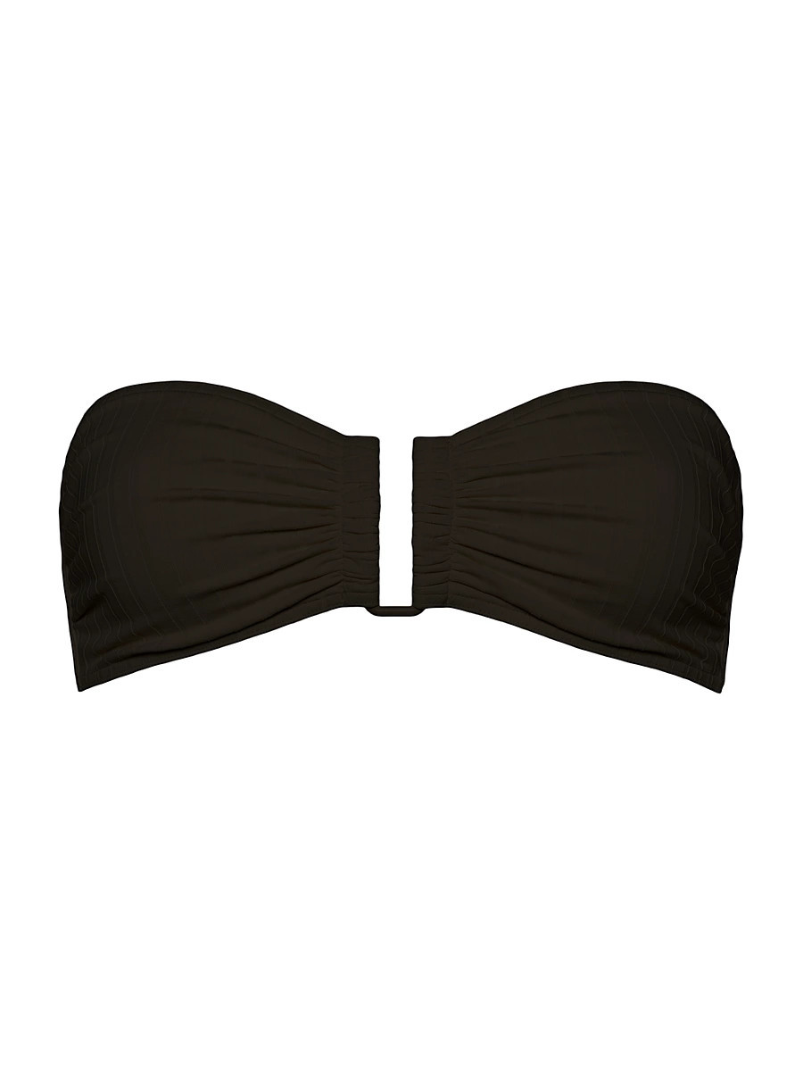 Women's Playa Bandeau Bikini Top - Noir - Size 4 | Saks Fifth Avenue