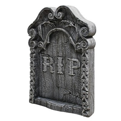 Seasonal Visions Tombstone RIP Halloween Decoration - 30 in x 22 in - Gray | Target