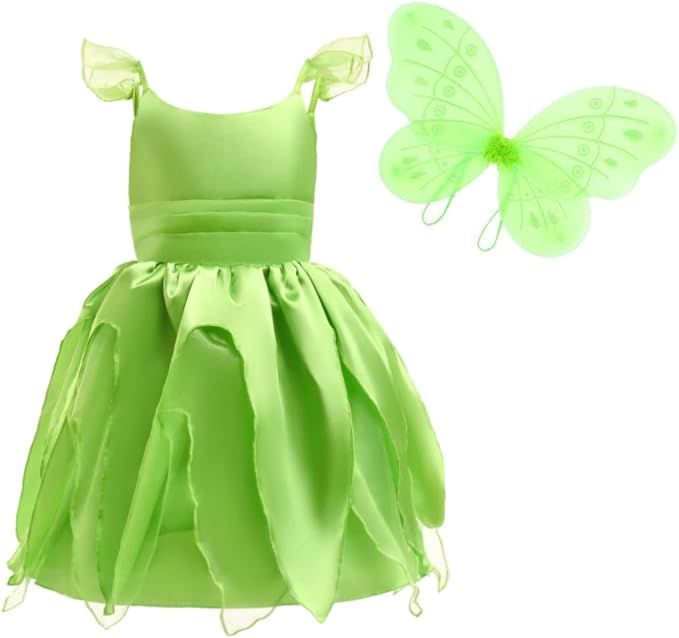 Dressy Daisy Green Fancy Fairy Costume with Butterfly Wings for Toddler and Little Girls Hallowee... | Amazon (US)