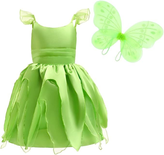Dressy Daisy Green Fancy Fairy Costume with Butterfly Wings for Toddler and Little Girls Hallowee... | Amazon (US)