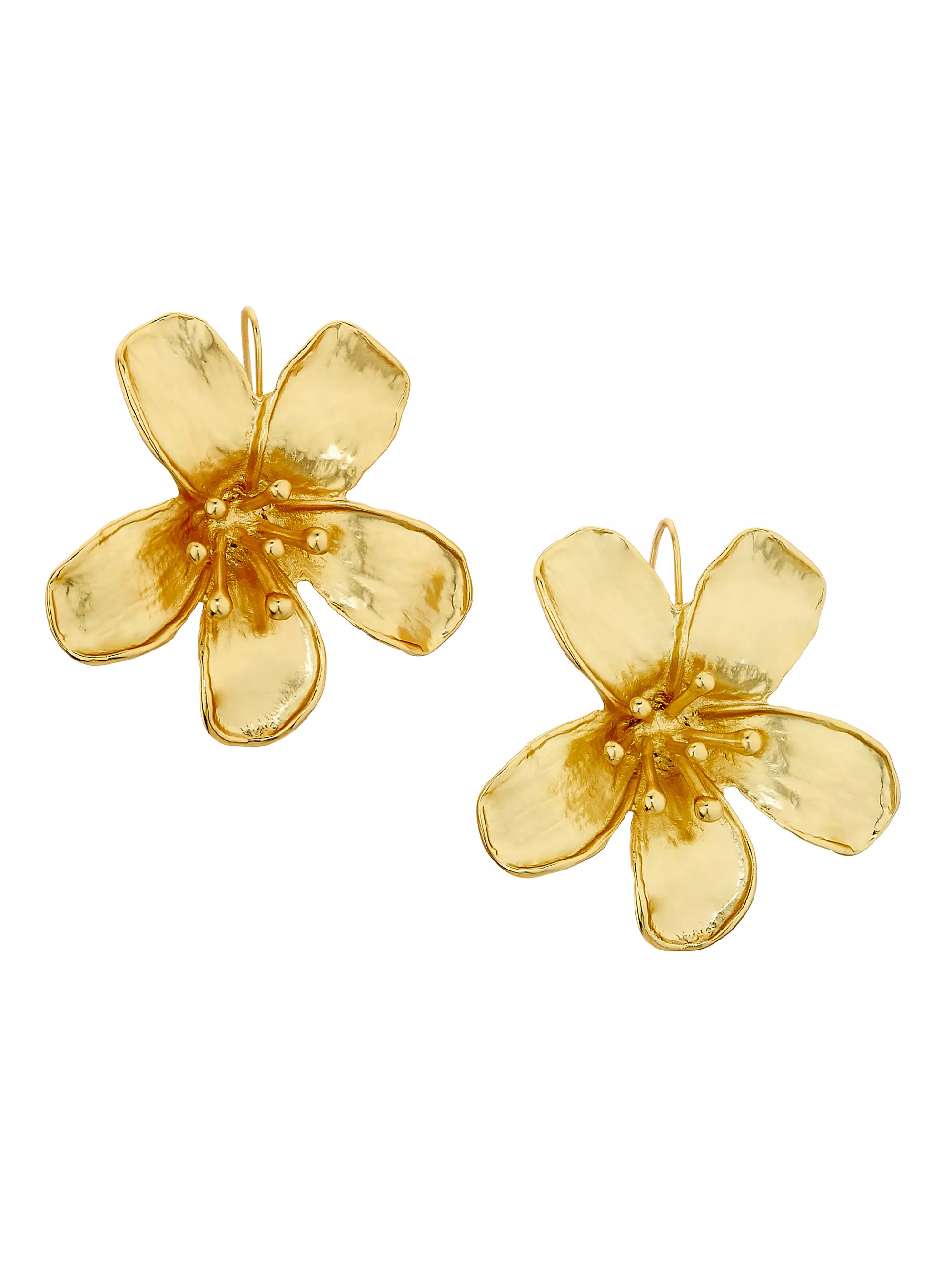 Tina 14K-Gold-Plated Flower Drop Earrings | Saks Fifth Avenue