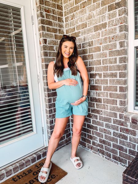 Overalls are non-maternity, I sized up to a medium! Paired with my favorite maternity tank, chunky sandals, and the best selling 2 pack of sunglasses! 

#LTKunder50 #LTKbump #LTKstyletip