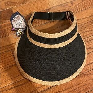 Lack Of Color Black and Tan Straw Visor | Poshmark
