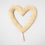 15" x 14.7" Dried Corn Husk Heart Wreath Natural - Opalhouse™ | Target