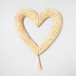 15" x 14.7" Dried Corn Husk Heart Wreath Natural - Opalhouse™ | Target