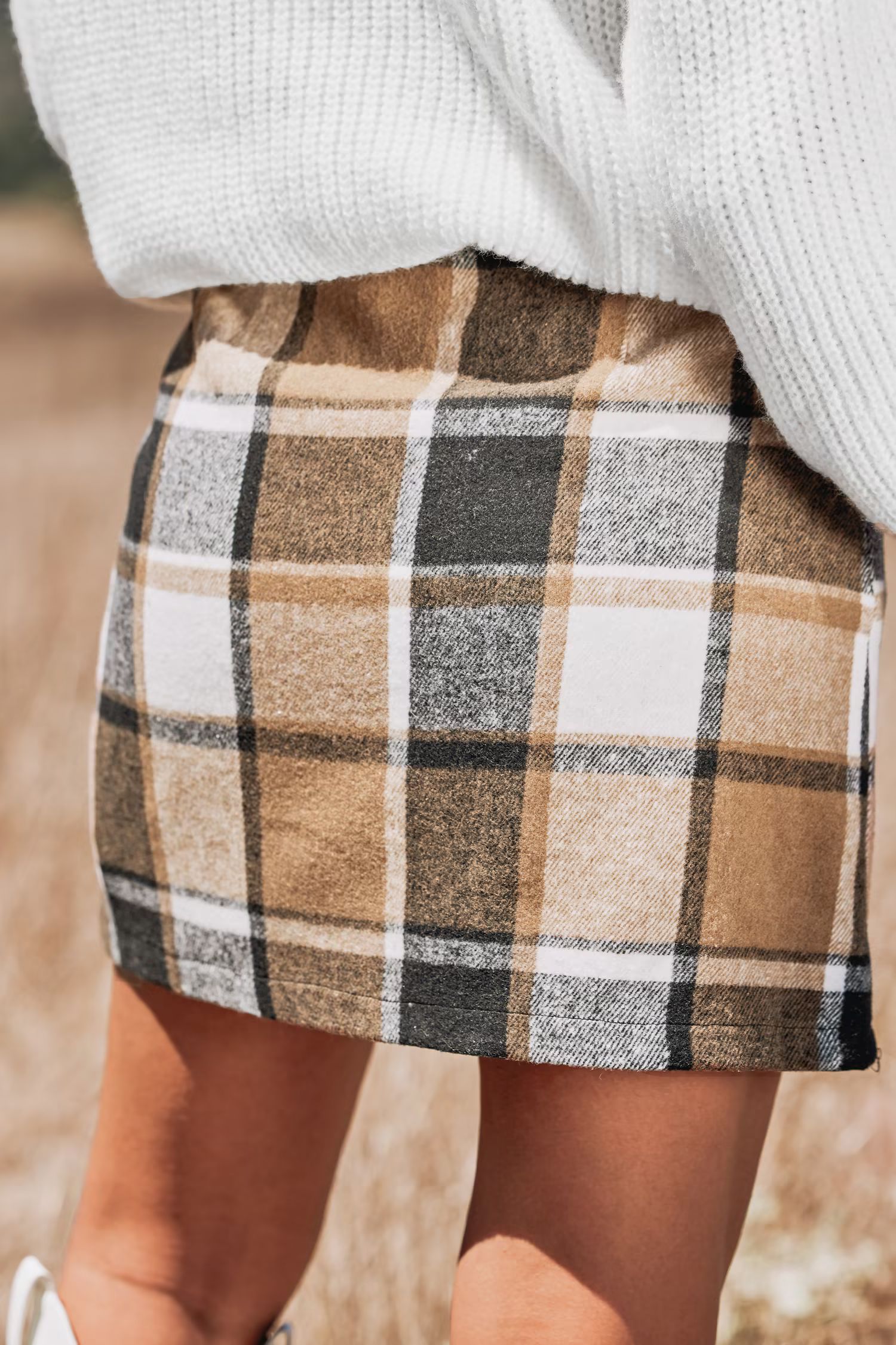 X Macy Plaid High Waist Mini SkirtHOT | Cupshe US