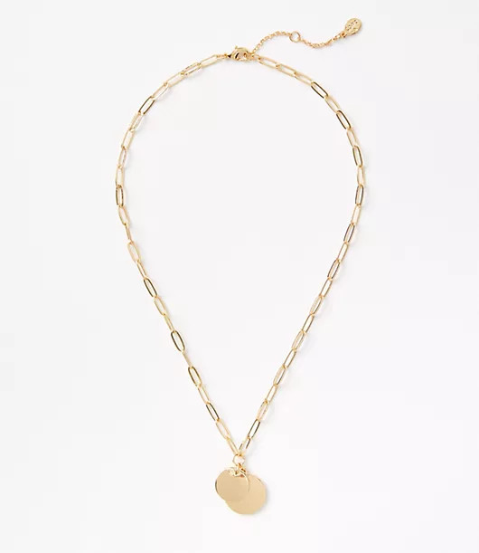 Loft Coin Charm Necklace | LOFT