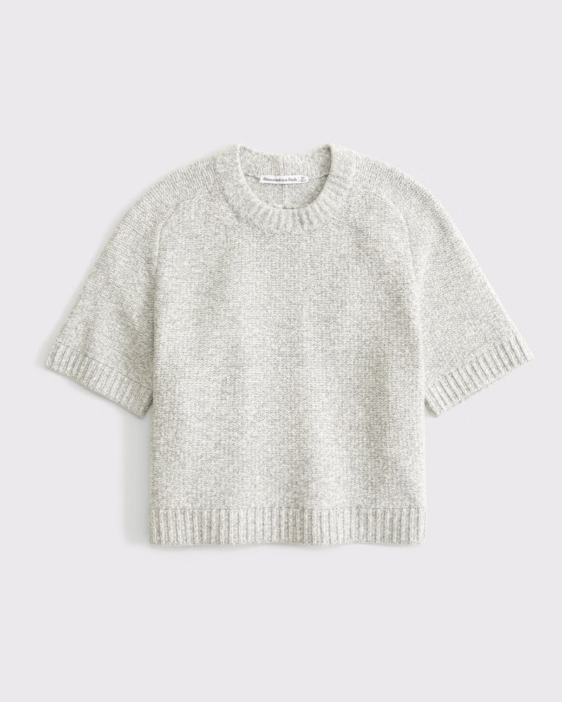 The A&F Madeline Textural Crew Sweater Tee | Abercrombie & Fitch (US)