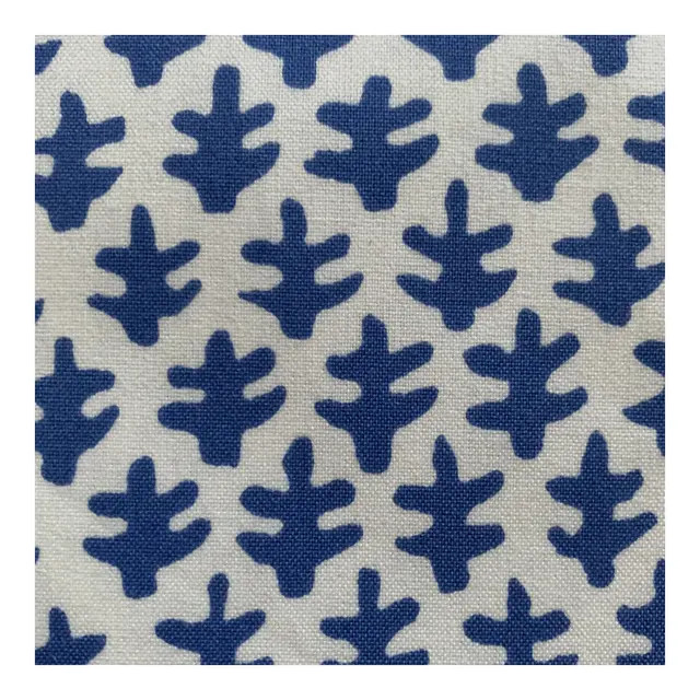 Sister Parish Burmese in Blue Cotton Fabric- 4 Yards | Chairish