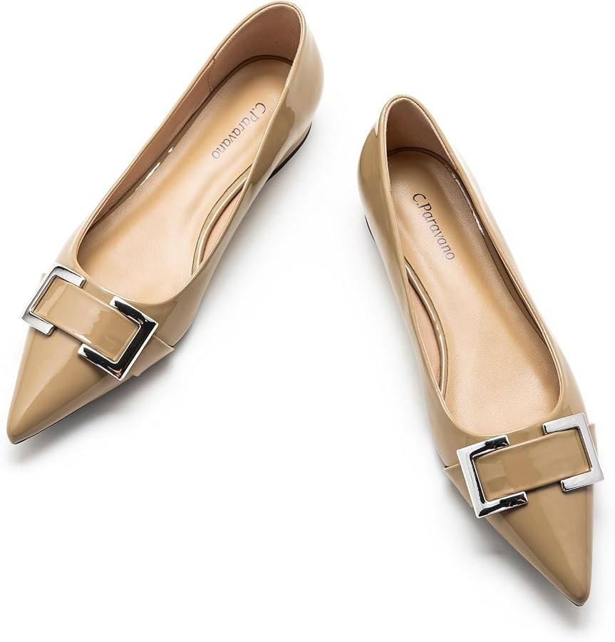 C.Paravano Women Flats | Pointed Toe Shoes | Ballet Flats | Work Daily Wear | Amazon (US)