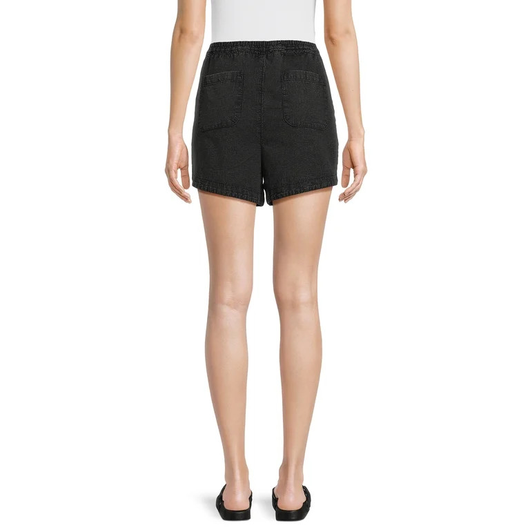 Time and Tru Women's Garment Dye Pull On Shorts, 3.5" Inseam, Sizes XS-3XL | Walmart (US)