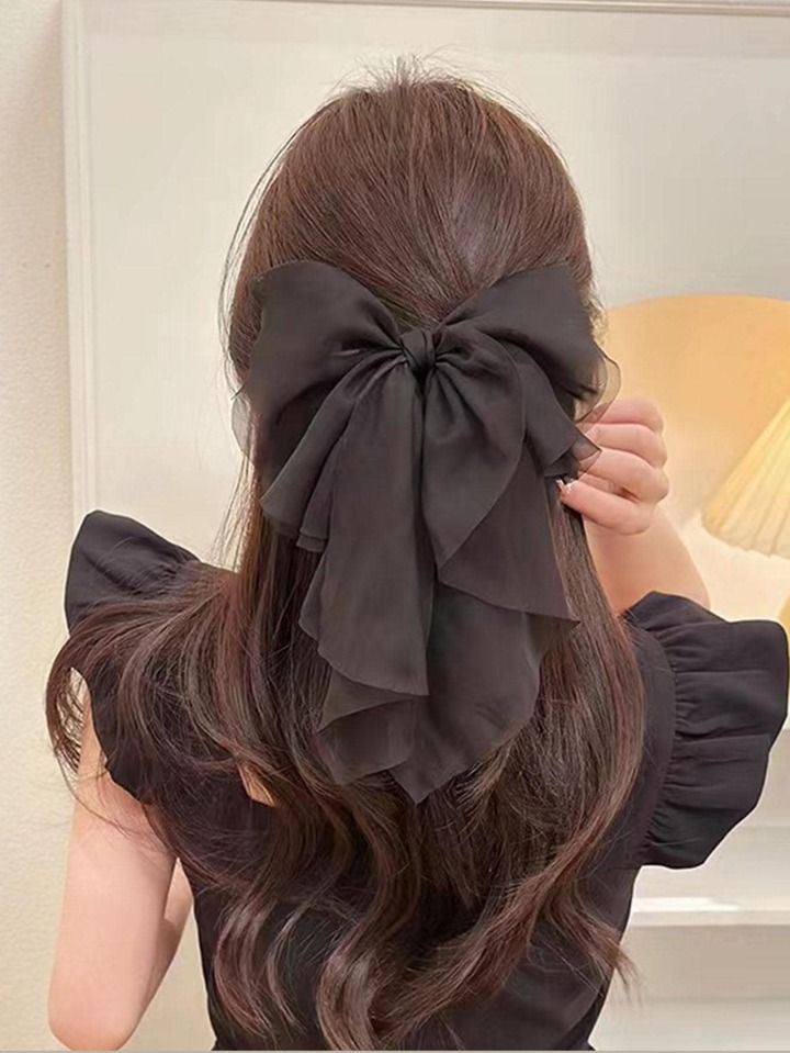 1pc Women Bow Decor Preppy Hair Clip For Hair Decoration | SHEIN