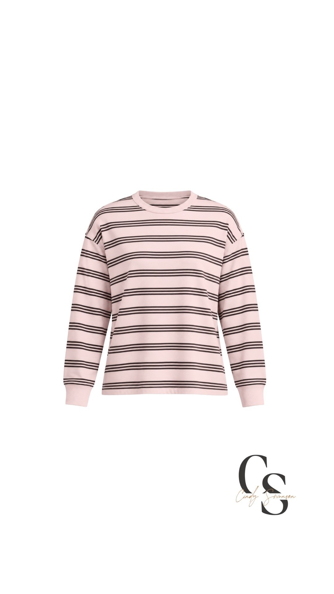 If you’re looking for an easy everyday top, I love the classic look of this long-sleeve striped tee from Target! The soft pink color with black stripes adds a little interest while still being easy to mix and match with pieces you already own.

I’d wear this with straight-leg jeans and white sneakers for errands or a casual lunch, or layer it under a denim jacket when the weather gets cooler. It’s one of those versatile basics that makes getting dressed simple without sacrificing style.