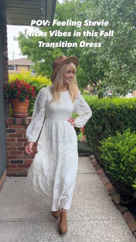 White lace maxi dress from Amazon Fashion - take advantage of the 10% promo code TG1X3N2N6TTL to grab this for $42 (reg. $46.99)! It’s soooo high quality. I am 5’5” and in my usual small! Other colors are available - fall dress - fall transition outfit - fall maxi dress - Amazon Fashion - Amazon finds - Amazon promo code - Amazon deals 

#LTKunder50 #LTKSeasonal #LTKsalealert