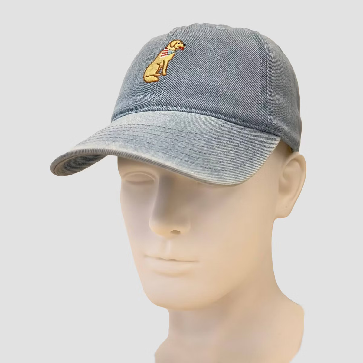 Mighty Fine Dog Graphic Denim Baseball Hat - Blue | Target