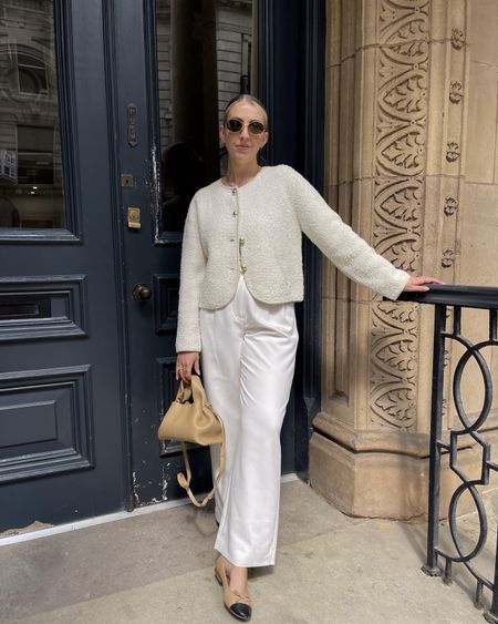 All cream spring outfit 🕊️ 

Cream cardigan, white trousers, ballet flats, neutral outfits, sunglasses, cardigans, spring outfits, minimal outfits 

#LTKfindsunder100 #LTKSeasonal #LTKstyletip