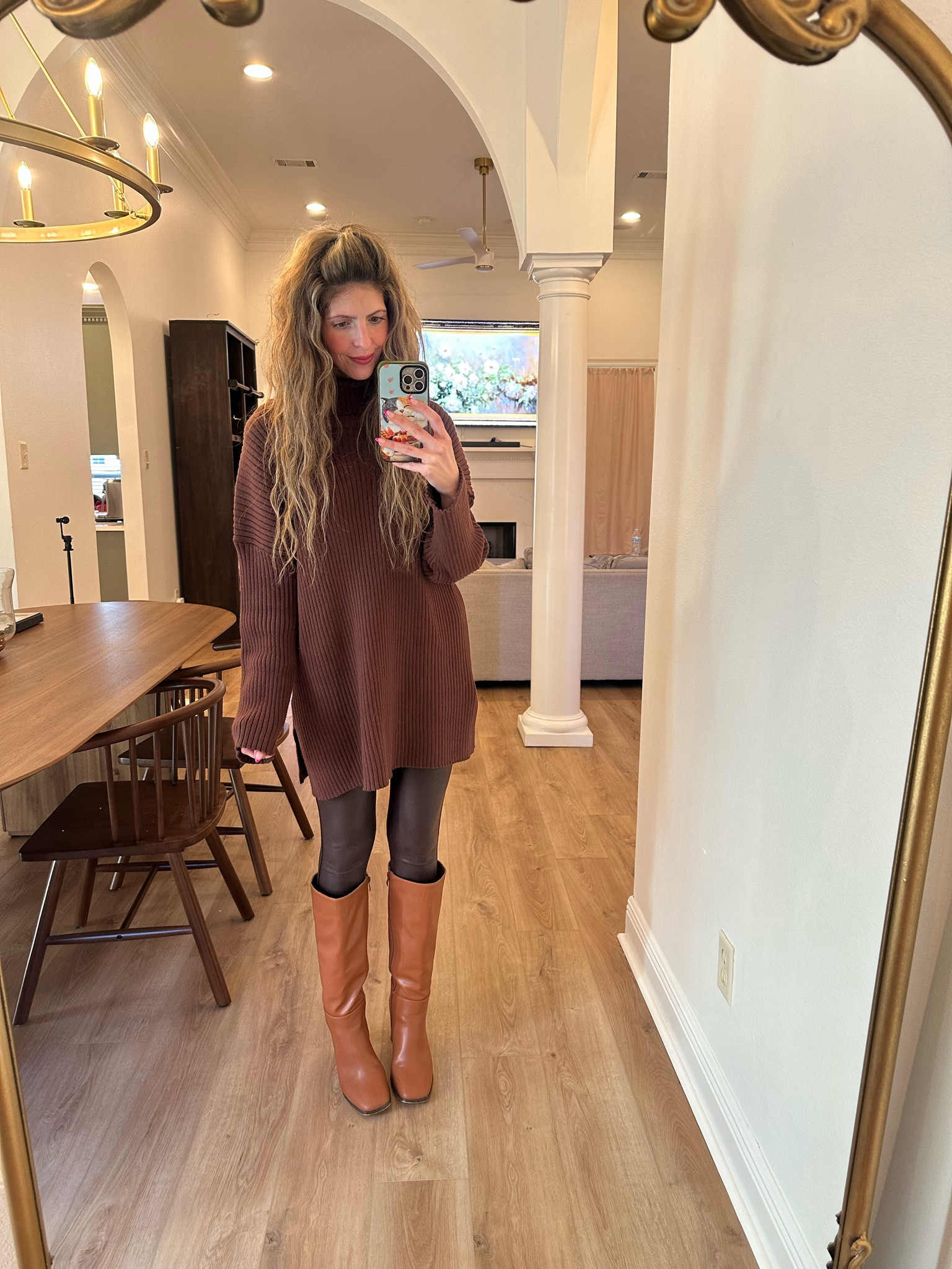 Teacher look today! Wearing medium in sweater and small in leggings. #teacherootd #teacherfashion #teacheroutfit #affordablefashion #walmartfashion #brownleatherleggings #leggingsoutfit #outfitoftheday

#LTKFindsUnder100 #LTKFindsUnder50