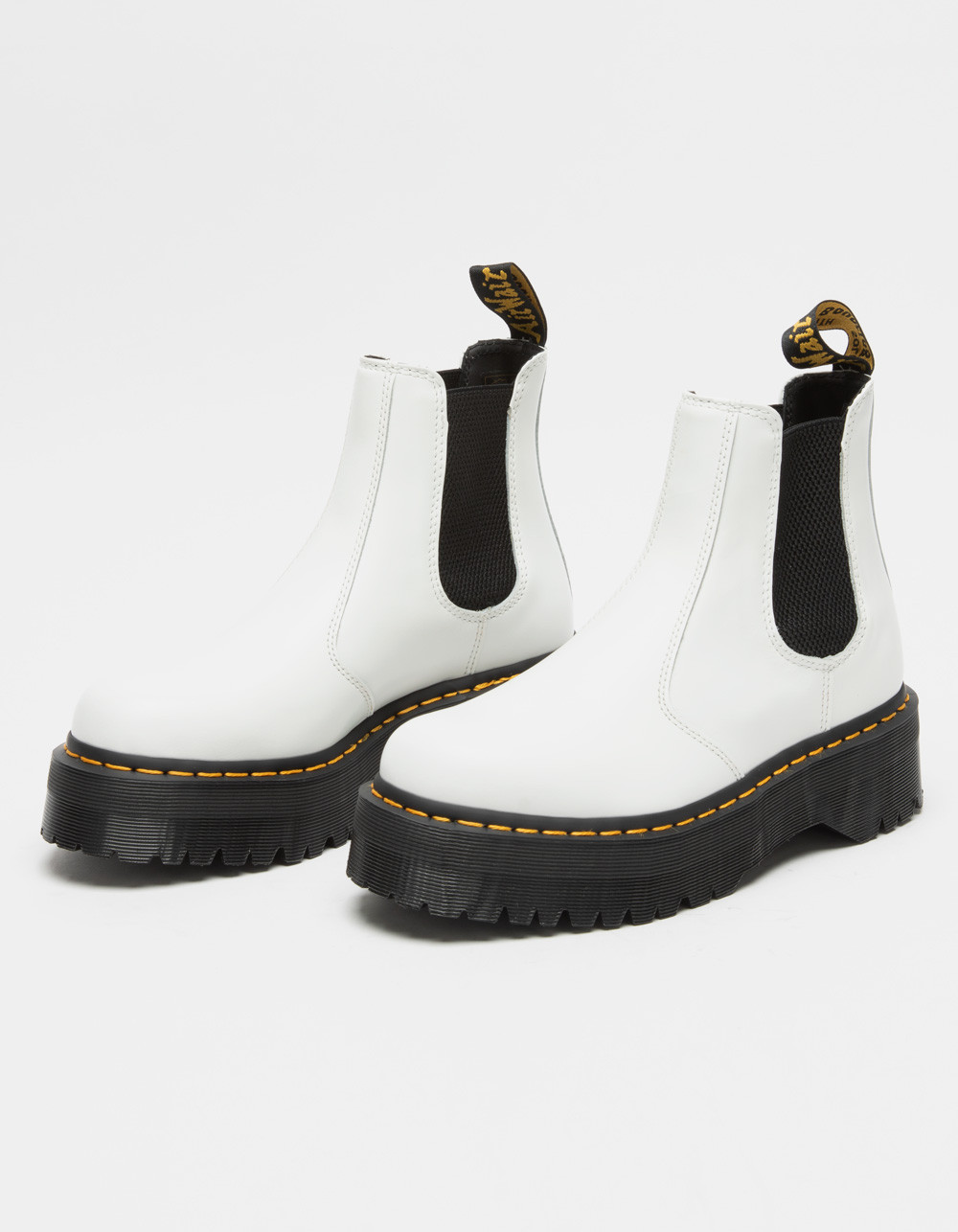 DR. MARTENS 2976 Quad Platform Womens White Chelsea Boots | Tillys