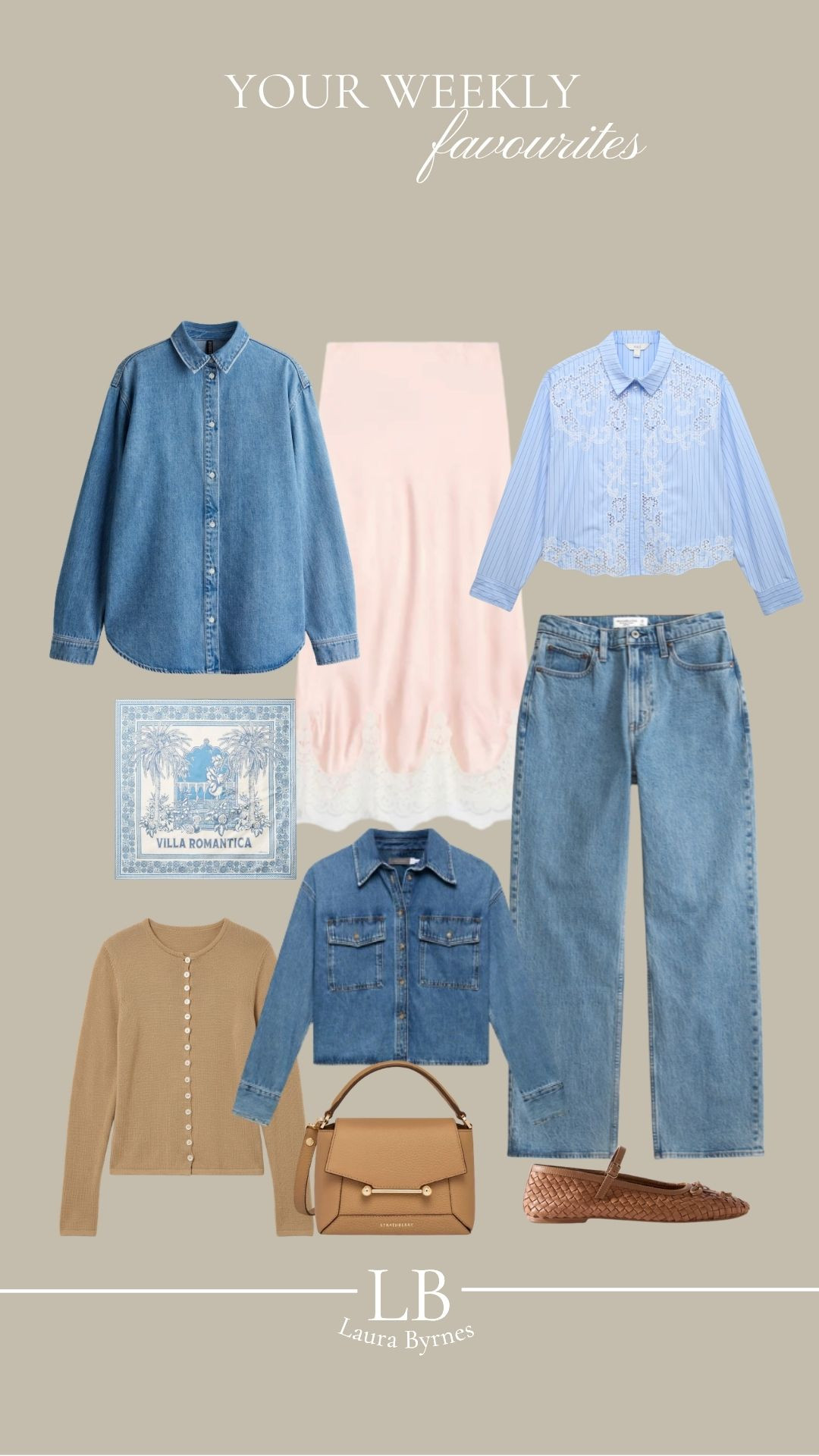 Your Weekly Favourties!  🌷 

Wardrobe Staples, Spring Style, Spring Fashion, Spring Outfit, Denim Shirt, Jeans, Knitwear, Blue Shirt, Ballet Flats, Satin Skirt 
 

 #LTKuk #LTKspring #LTKeurope