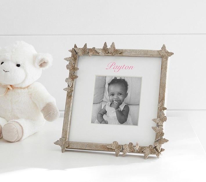 Monique Lhuillier Silver Butterfly Square Frame | Pottery Barn Kids