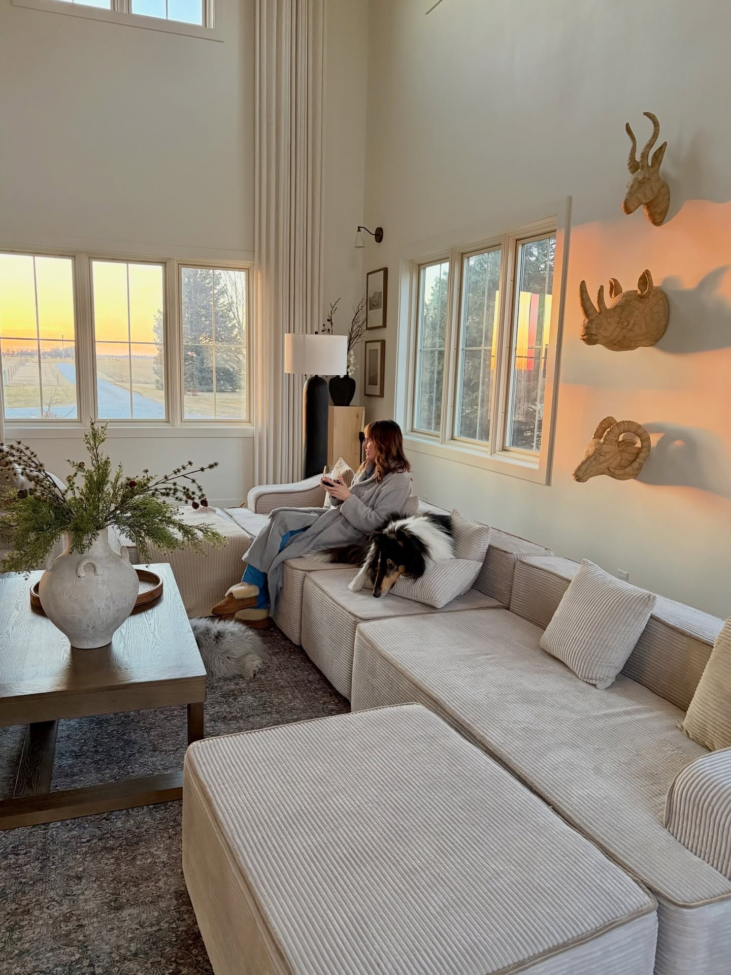 Last week I shared ways I slow down and self care.  Another favorite self care of mine is if I happen to have a free evening and can be at home you will find me in my pajamas, robe, and a cozy blanket watching basketball.  @luxome has the softest, most cozy robes and blankets.  Soft, cozy fabrics feel so good at the end of a work day.  I hope you can find some time for yourself this week. ❤️

Thank you @luxome for the beautiful robe and blanket.  #gifted.  All opinions are my own.

#livingroom #cozyblanket #cozyrobe #sheepadoodle

#LTKselfcare #LTKValentine #LTKHome