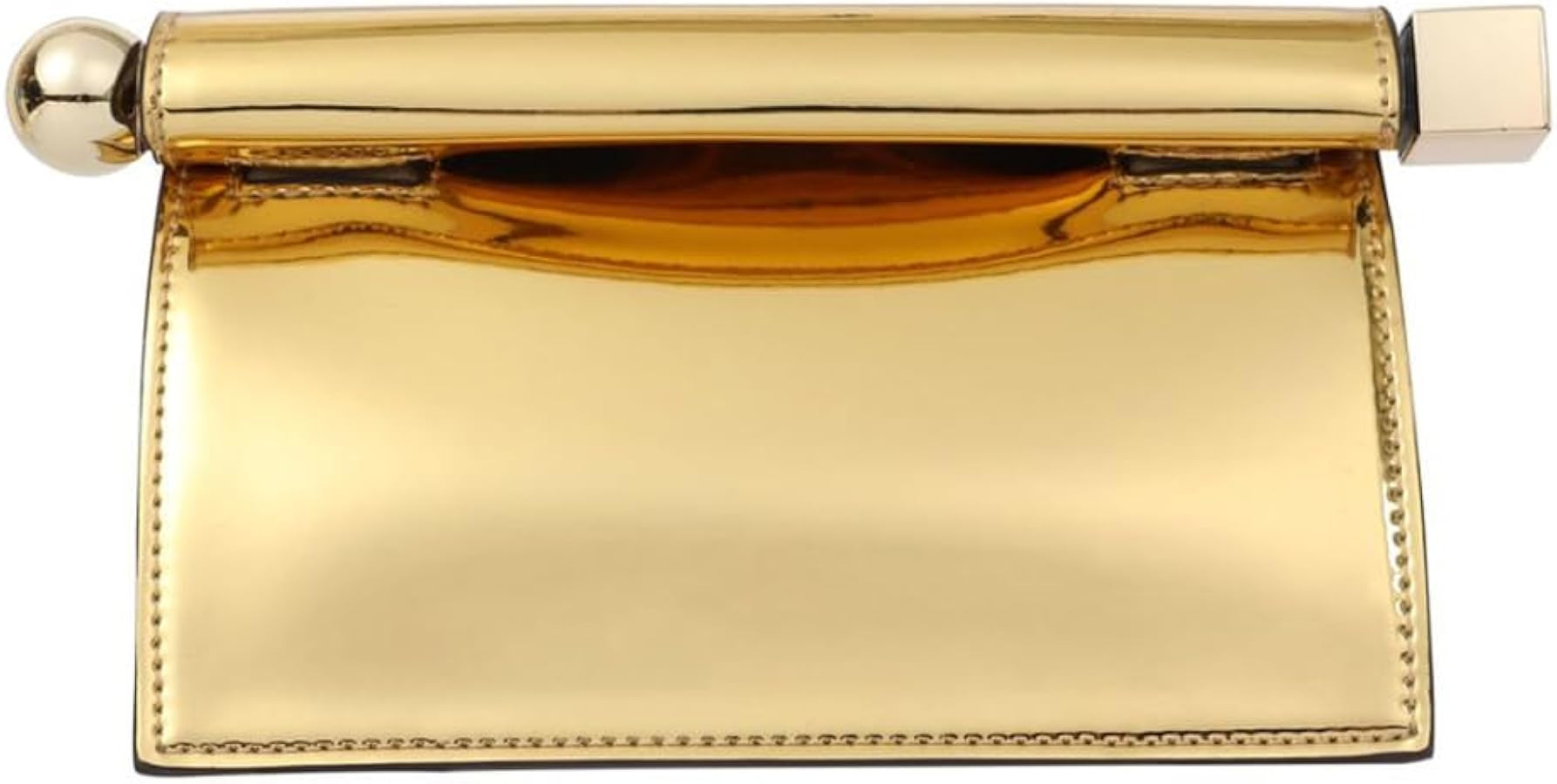 Trendy PU Leather Clutch Bag for Women Versatile Folding Evening Purse Metal Decoration Crossbody... | Amazon (US)