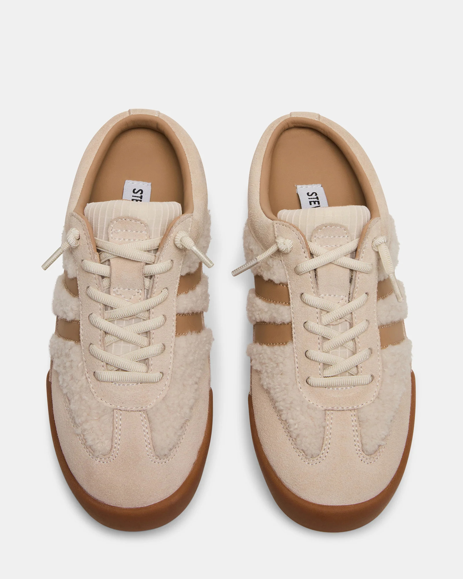 VANDY Faux Fur Bone Multi Low-Top Lace-Up Mule Women's Sneaker | Steve Madden (US)