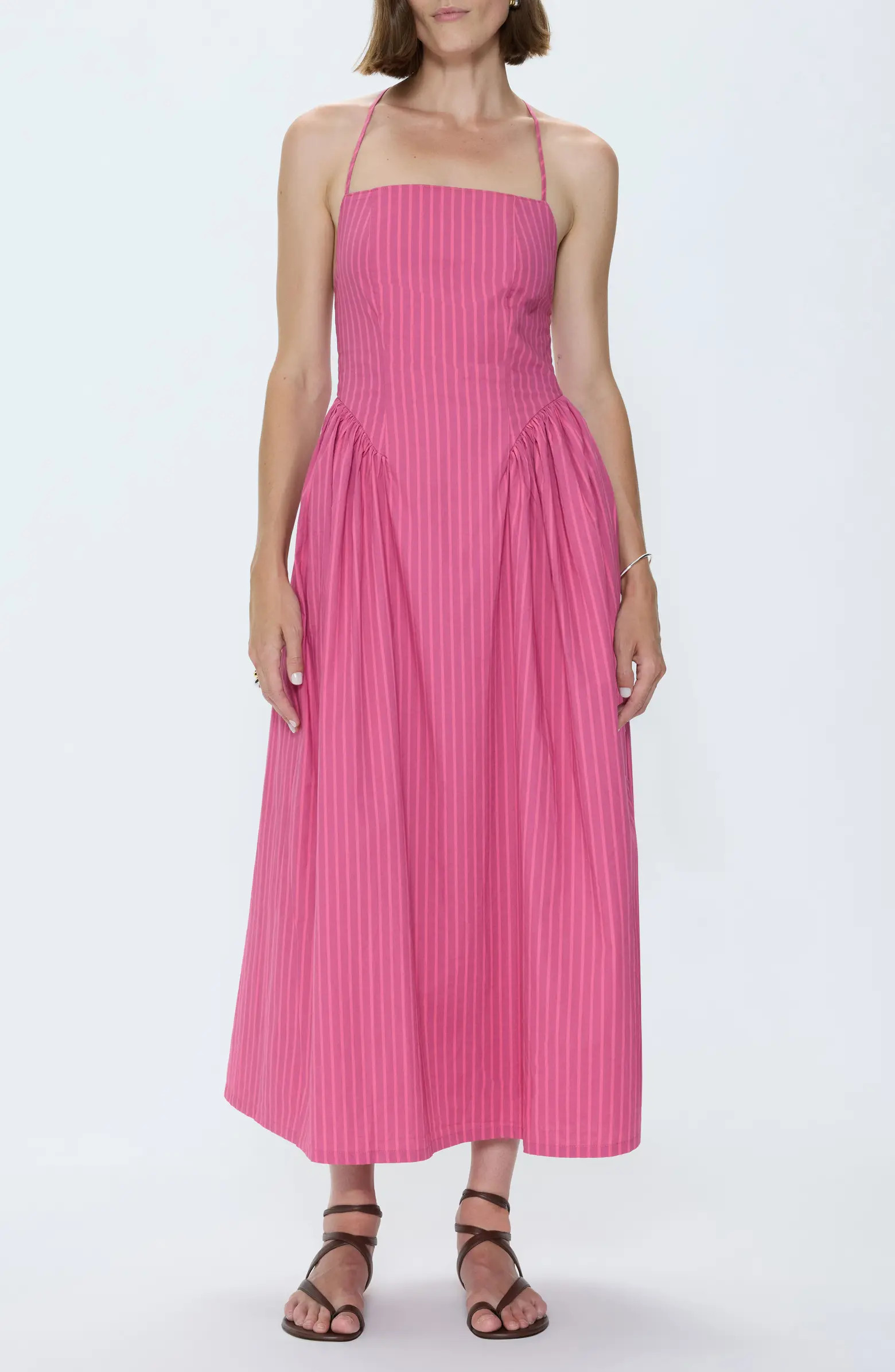 Pistola Sadee Stripe Crossback Midi Dress | Nordstrom | Nordstrom