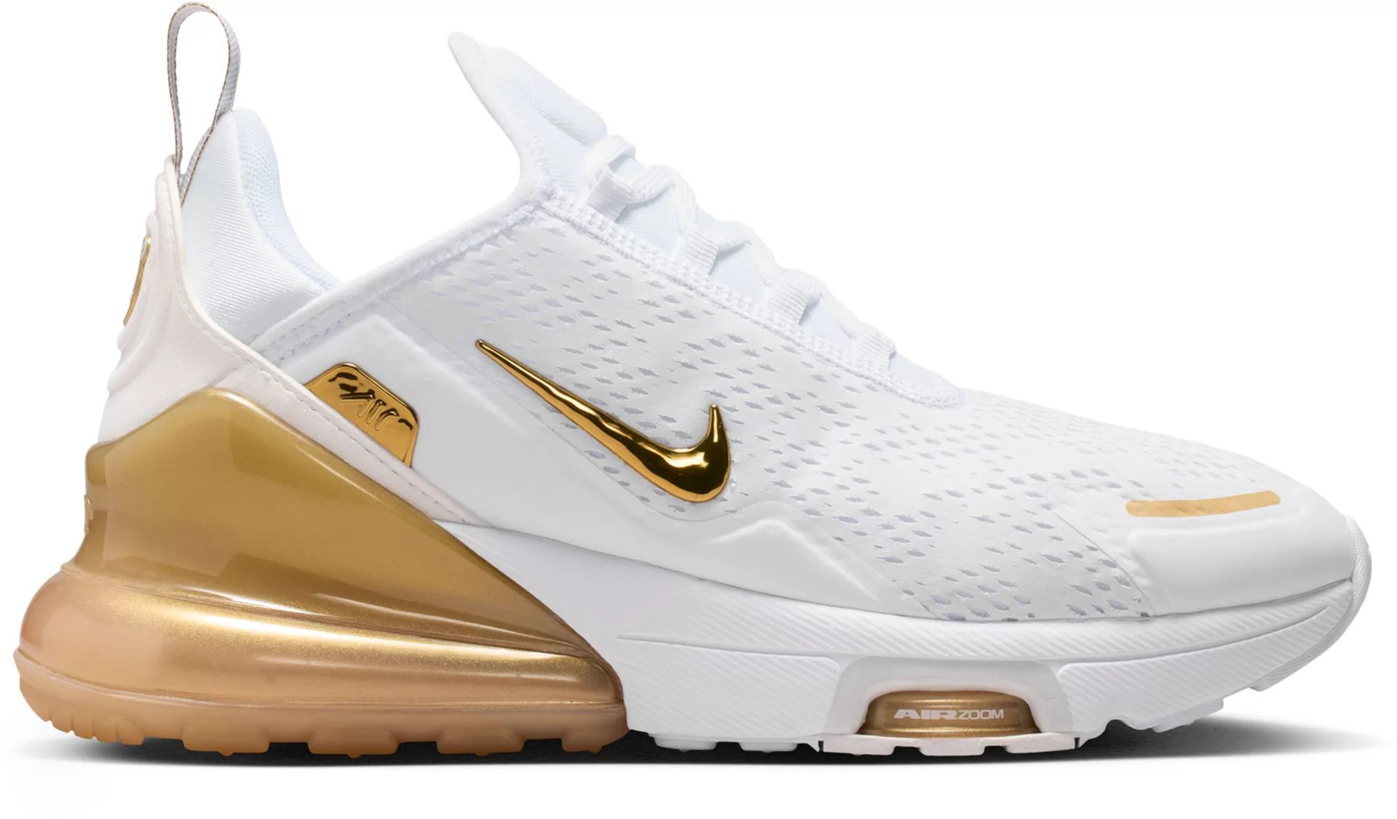 Nike Women's Air Max 270 Premium Shoes, Size 6.5, White/Metallic Gold | DICK'S Sporting Goods