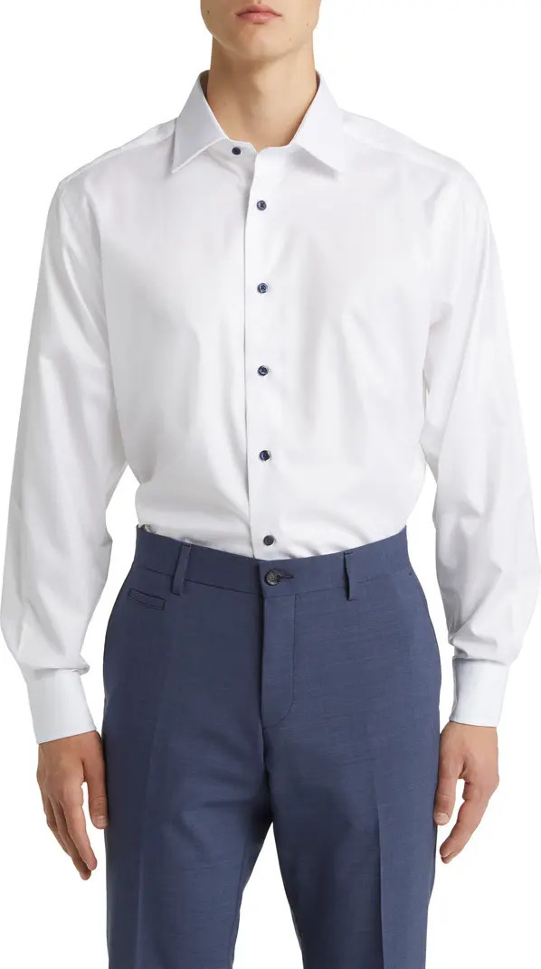 Trim Fit Super Fine Twill Dress Shirt | Nordstrom