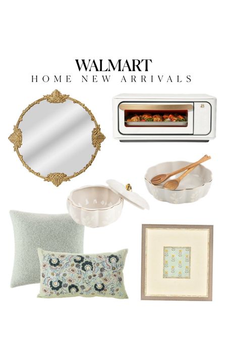Walmart home new arrivals ✨ I ordered the mirror, scalloped serving bowl and pumpkin soup tureen 💗 new white and gold air fryer toaster oven, fall decor, sage green boucle pillow, ornate mirror beautiful by drew #walmartfinds

#LTKsalealert #LTKhome #LTKstyletip