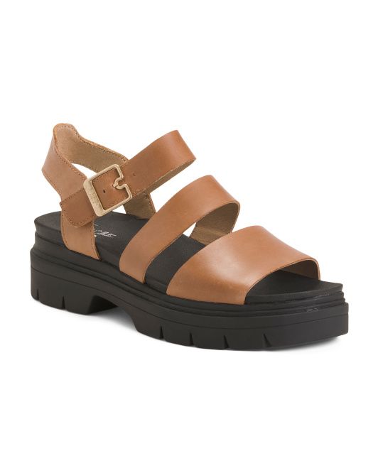 Leather Trekkie Lug Sole Sandals | TJ Maxx