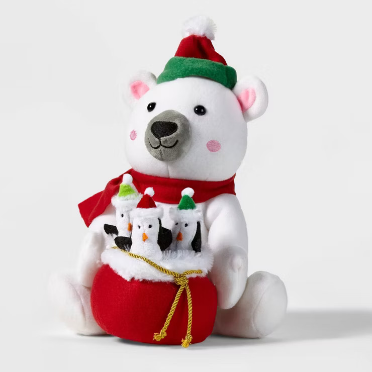13" Animated Polar Bear with Penguins Decorative Figurine - Wondershop™ | Target