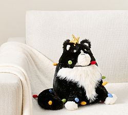 Gerald The Cat With Lights Shaped Pillow | Pottery Barn (US)