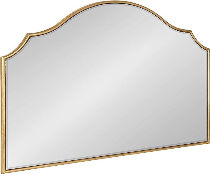 Kate and Laurel Leanna Glam Horizontal Wall Mirror, 20 x 30, Gold, Sophisticated Large Mirror for... | Amazon (US)