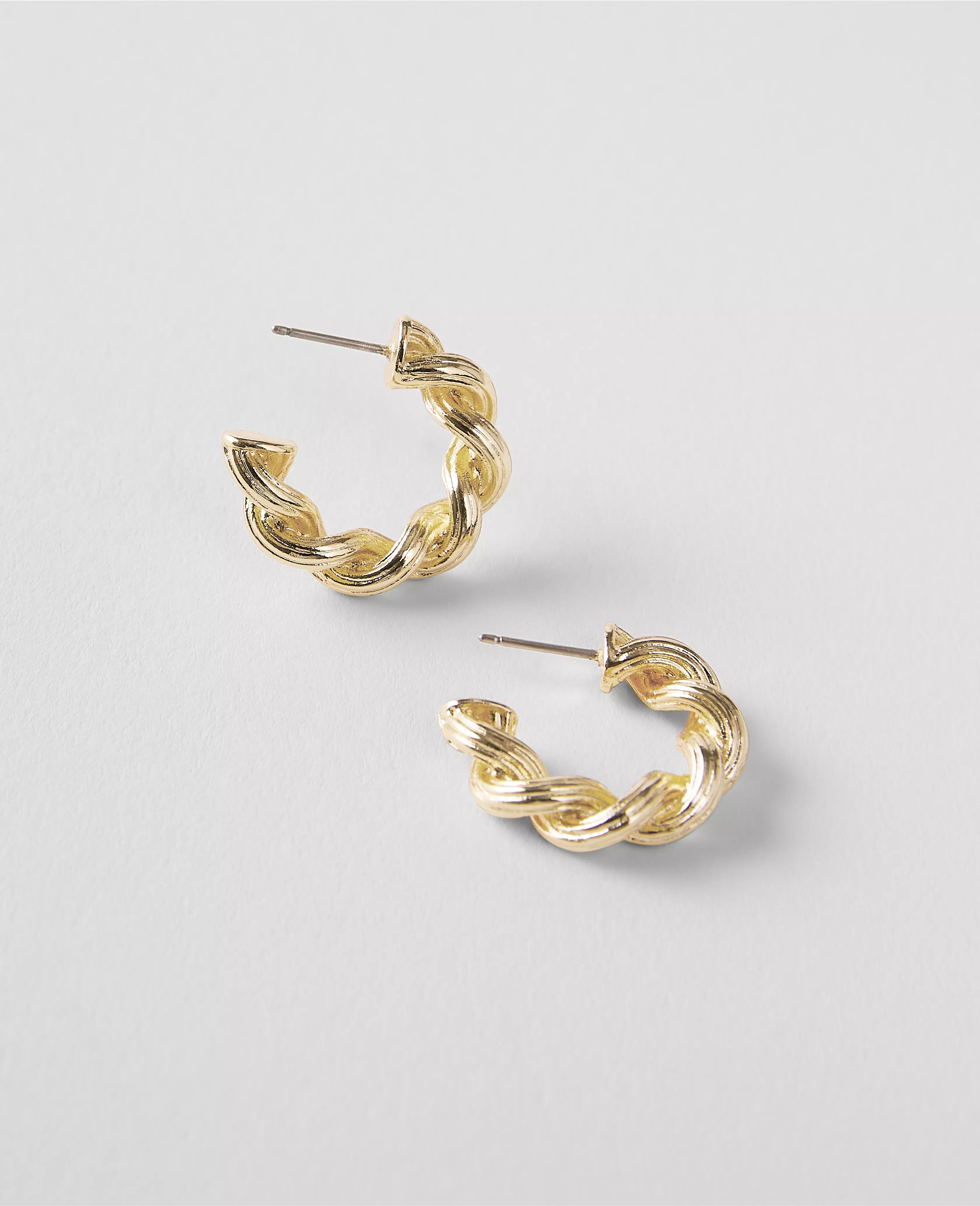 Metal Twist Hoop Earrings | Ann Taylor (US)