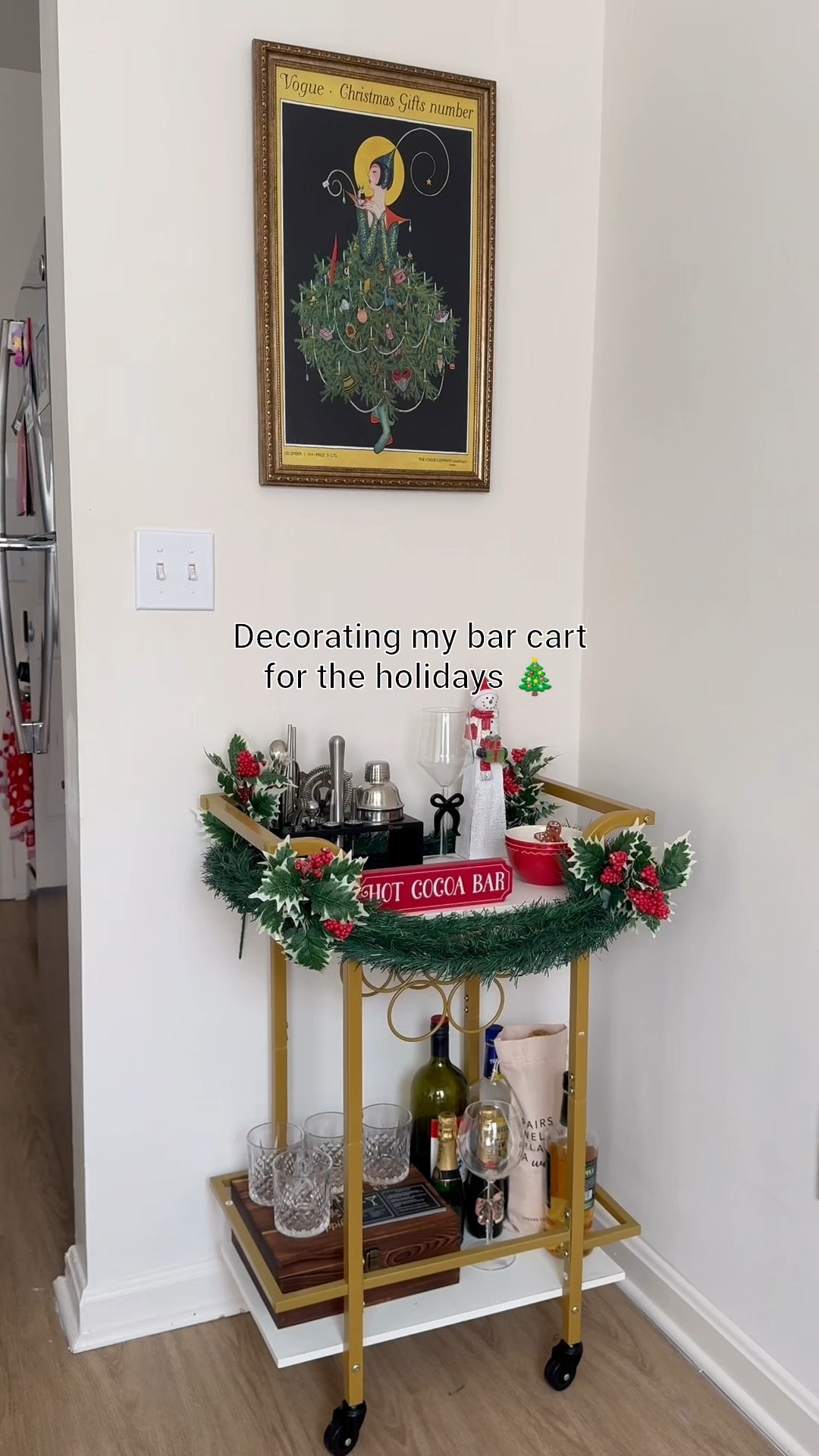 Holiday bar cart decor, Christmas decor, dollar tree diy, holiday decor diy, diy Christmas decor, how to decorate bar cart for holidays, bar cart 

#LTKHoliday #LTKFindsUnder50 #LTKSeasonal