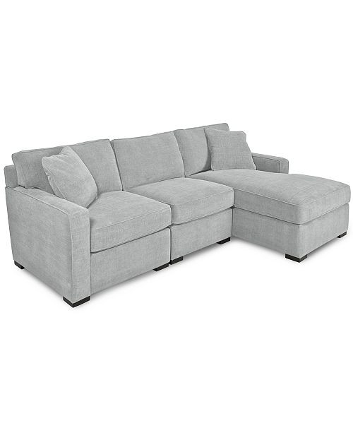 Radley 3-Piece Fabric Chaise Sectional Sofa, Created for Macy's | Macys (US)