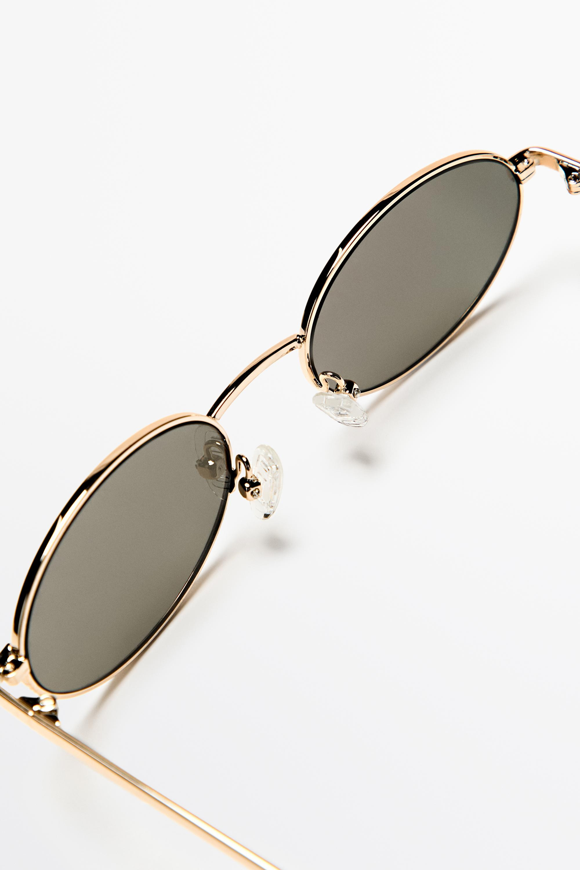 Lunettes de soleil ovales m\u00e9talliques | Massimo Dutti FR