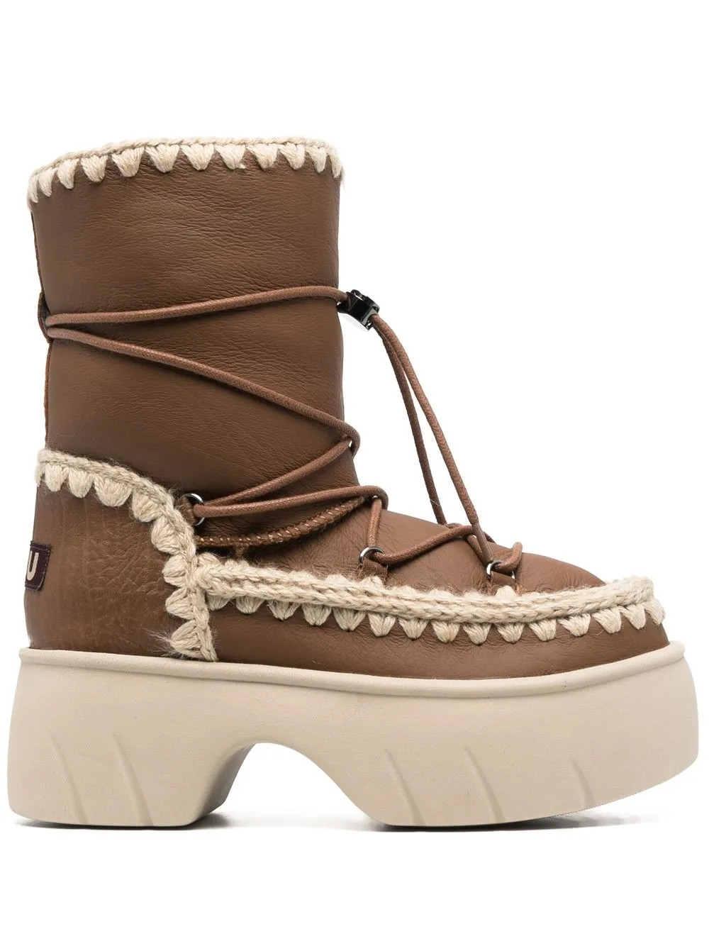 Mou Chunky Padded Snow Boots | Brown | FARFETCH | Farfetch Global