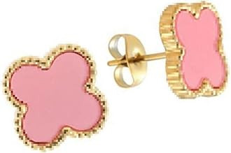 18K Gold Plated Titanium Steel Clover Earrings Hypoallergenic and Elegant Women's Jewelry with S9... | Amazon (US)